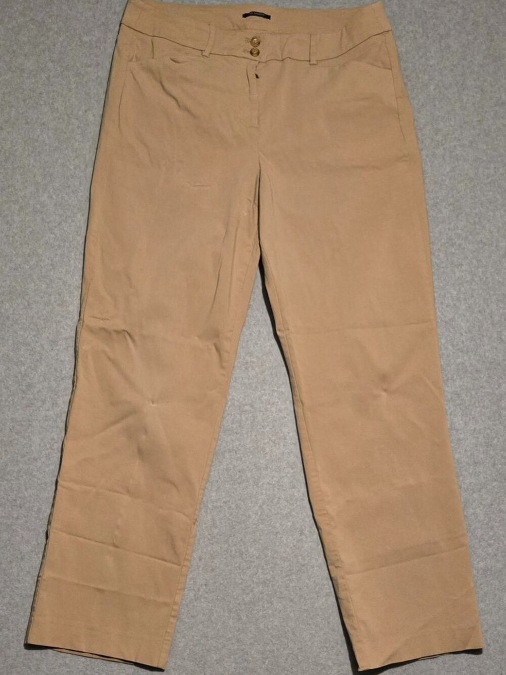 Lane Bryant The Madison Straight Leg Trouser Pant Size 16 khaki stretch comfort